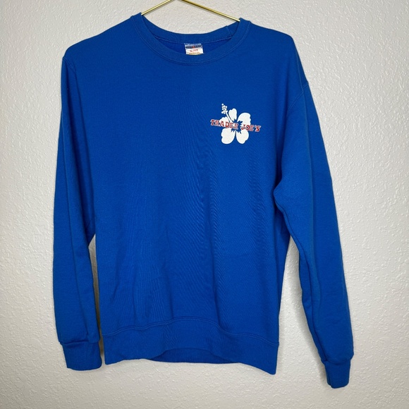 Pre-Owned Royal Blue Trader Joe's crewneck Sweatshirt Size small - Picture 2 of 6